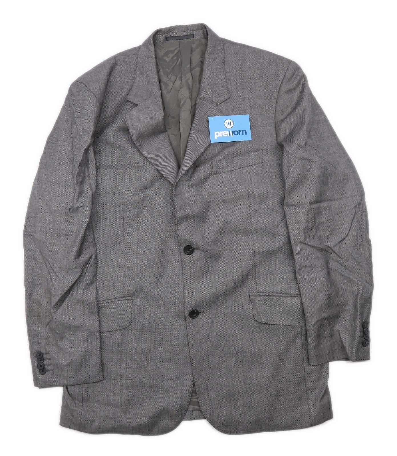 TM Lewin Mens Wool Grey Suit Jacket 42 Chest (Regular)