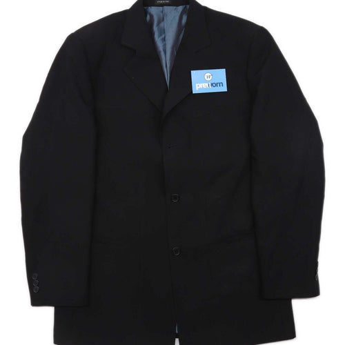 Zannini Mens Black Suit Jacket 40 Chest (Regular)