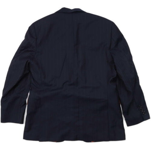 Austin Reed Mens Wool Blend Striped Blue Suit Jacket 40 Chest (Short)