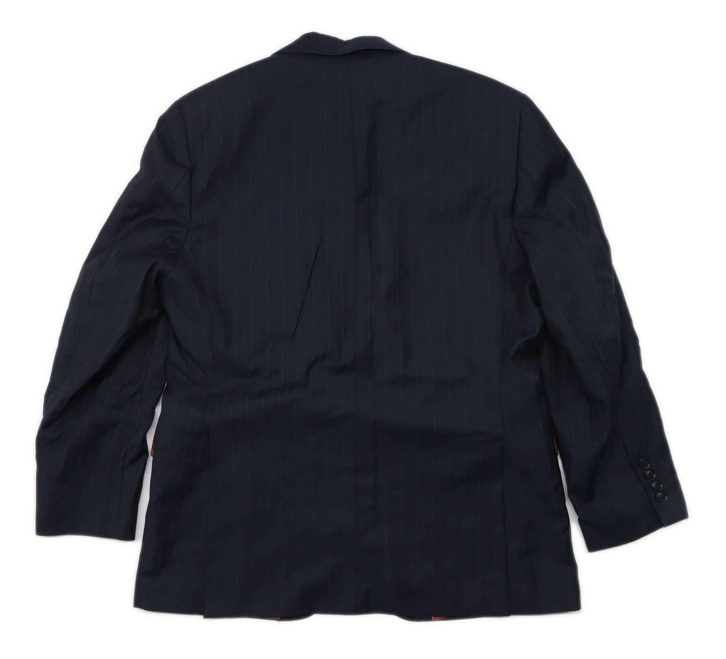 Austin Reed Mens Wool Blend Striped Blue Suit Jacket 40 Chest (Short)