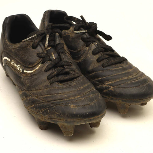 Sondico Boys UK Size 1 Black Hard Ground Football Boots