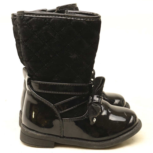 Walkright Girls UK Size 4 Black Bows Boots