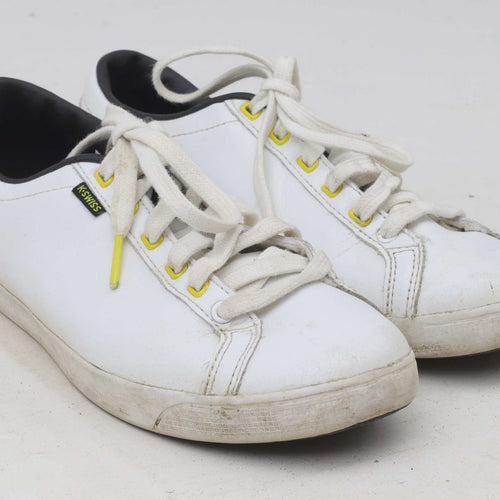 K-Swiss Boys UK Size 4 White Leather Trainers