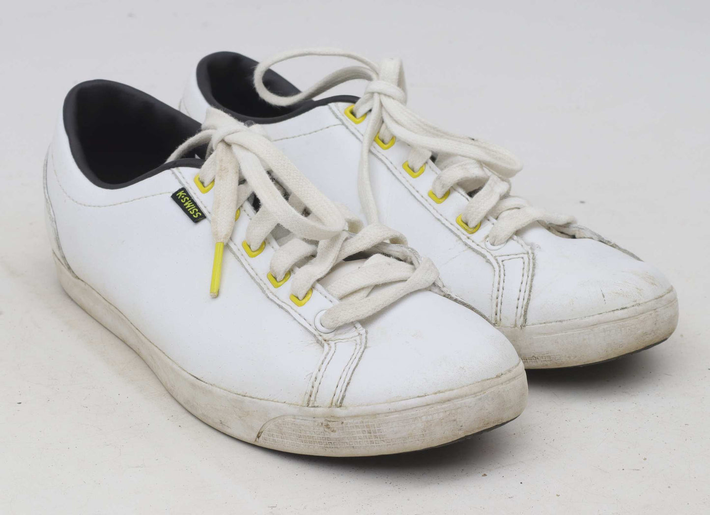 K-Swiss Boys UK Size 4 White Leather Trainers