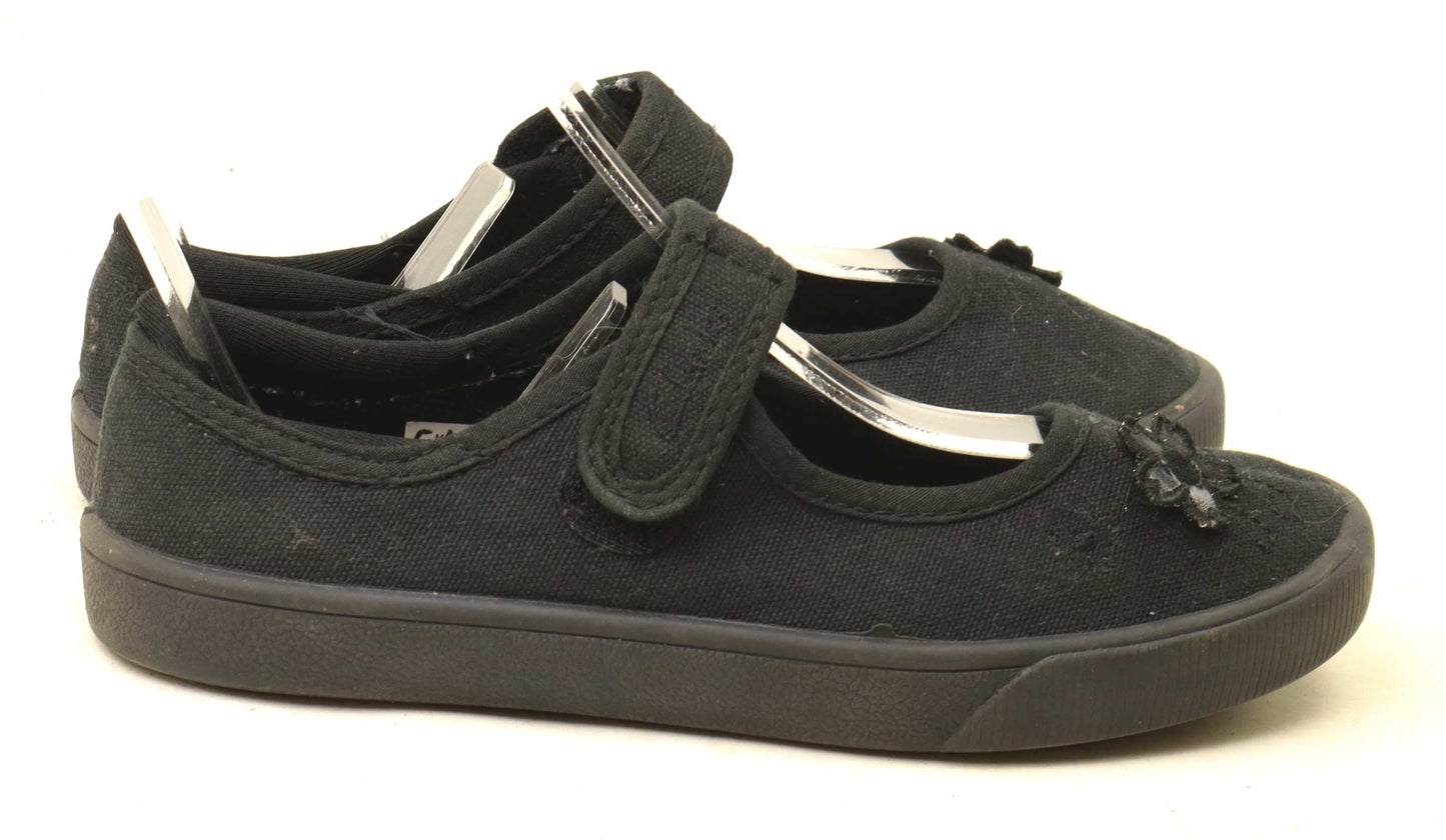 Clarks Girls UK Size 12.5 Black Plimsolls
