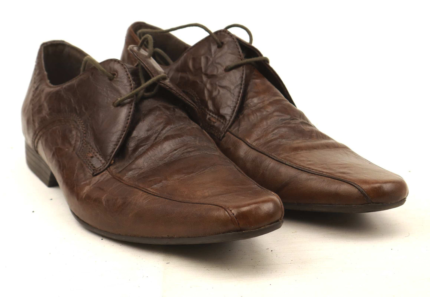 Burton Mens EU Size 41 Brown Leather Formal Shoes