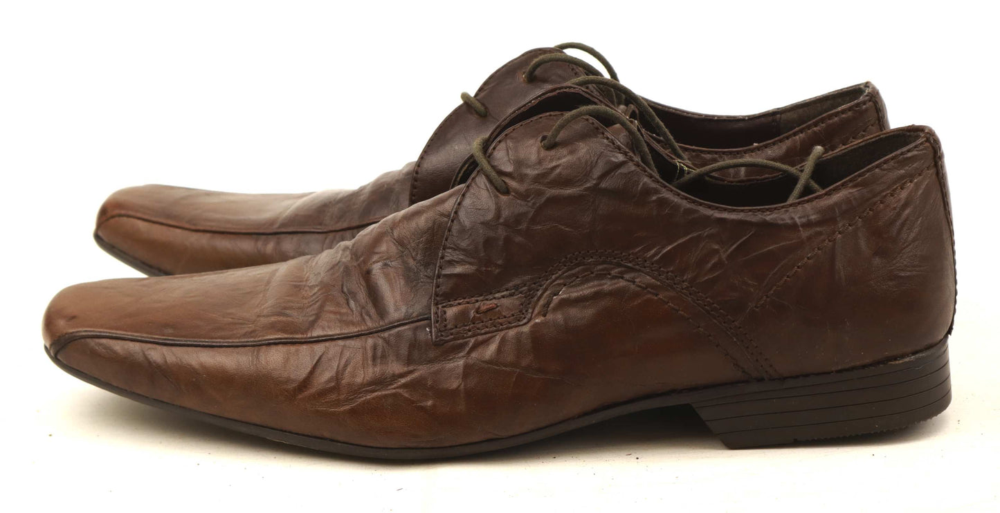 Burton Mens EU Size 41 Brown Leather Formal Shoes