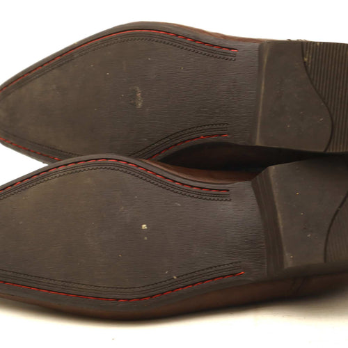 Burton Mens EU Size 41 Brown Leather Formal Shoes