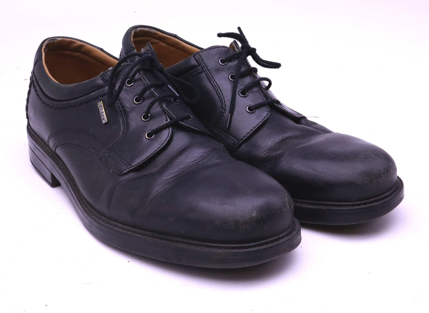 Claudio Conti Mens EU Size 44 Black Leather Casual Shoes