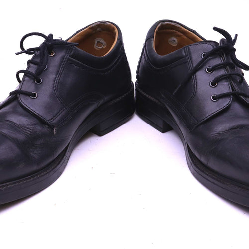 Claudio Conti Mens EU Size 44 Black Leather Casual Shoes
