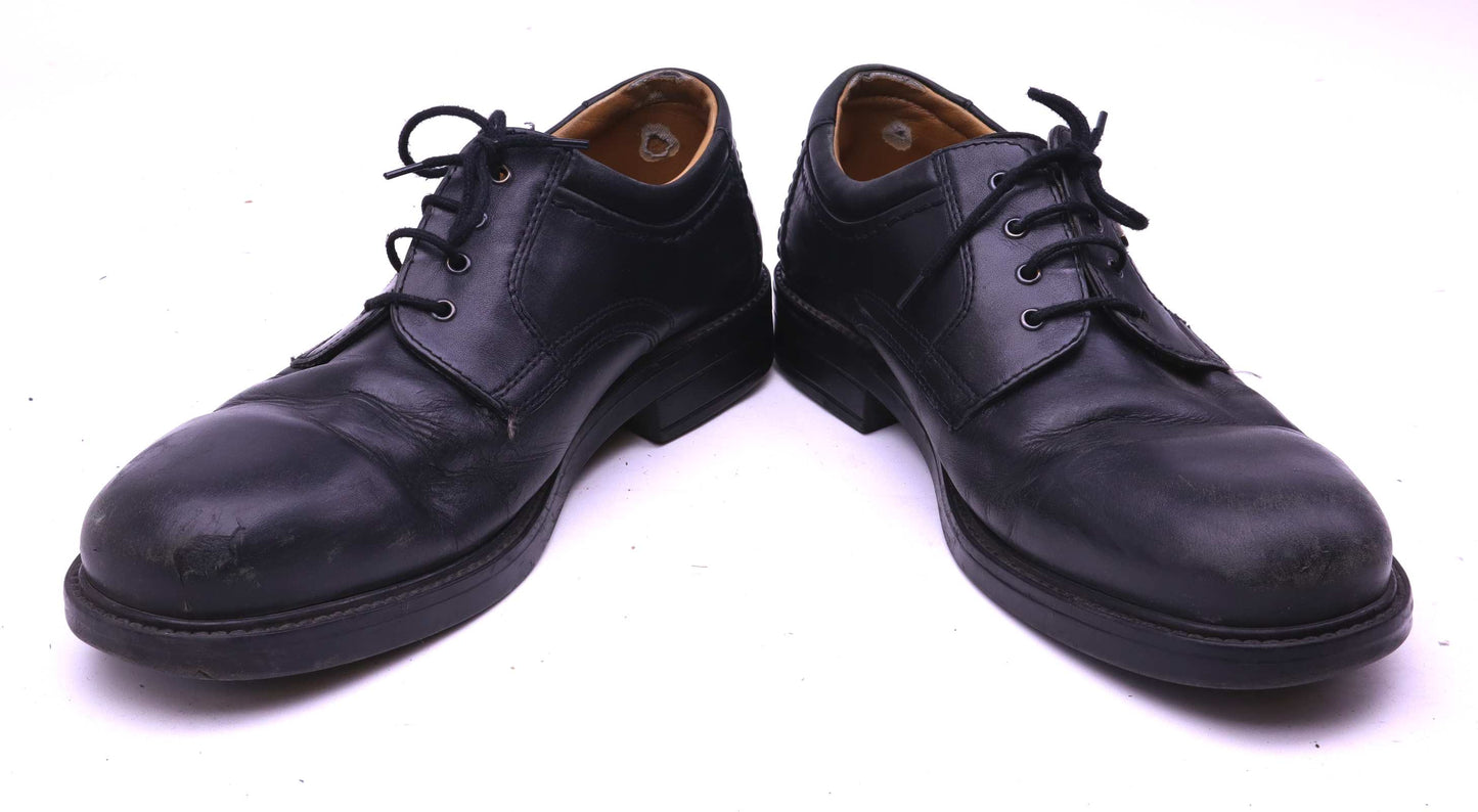 Claudio Conti Mens EU Size 44 Black Leather Casual Shoes