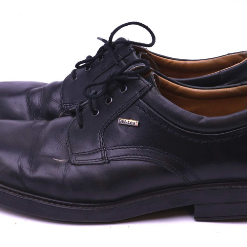 Claudio Conti Mens EU Size 44 Black Leather Casual Shoes