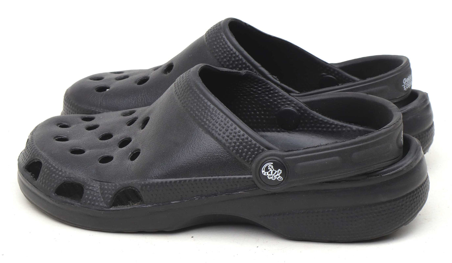 Gekkos Mens UK Size L Black Clogs