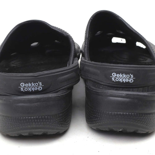 Gekkos Mens UK Size L Black Clogs