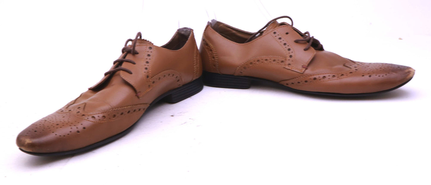 Kurt Geiger Mens EU Size 42 Brown Brogues Leather Formal Shoes