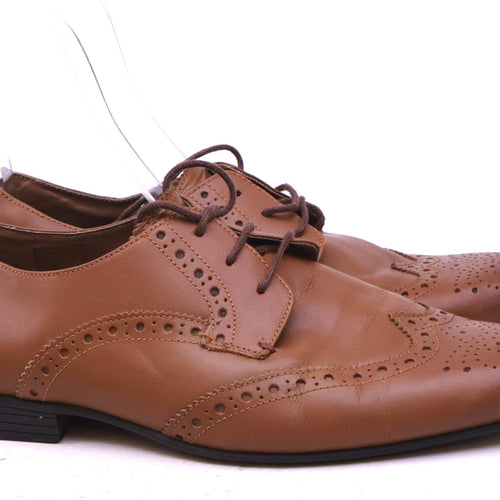 Kurt Geiger Mens EU Size 42 Brown Brogues Leather Formal Shoes