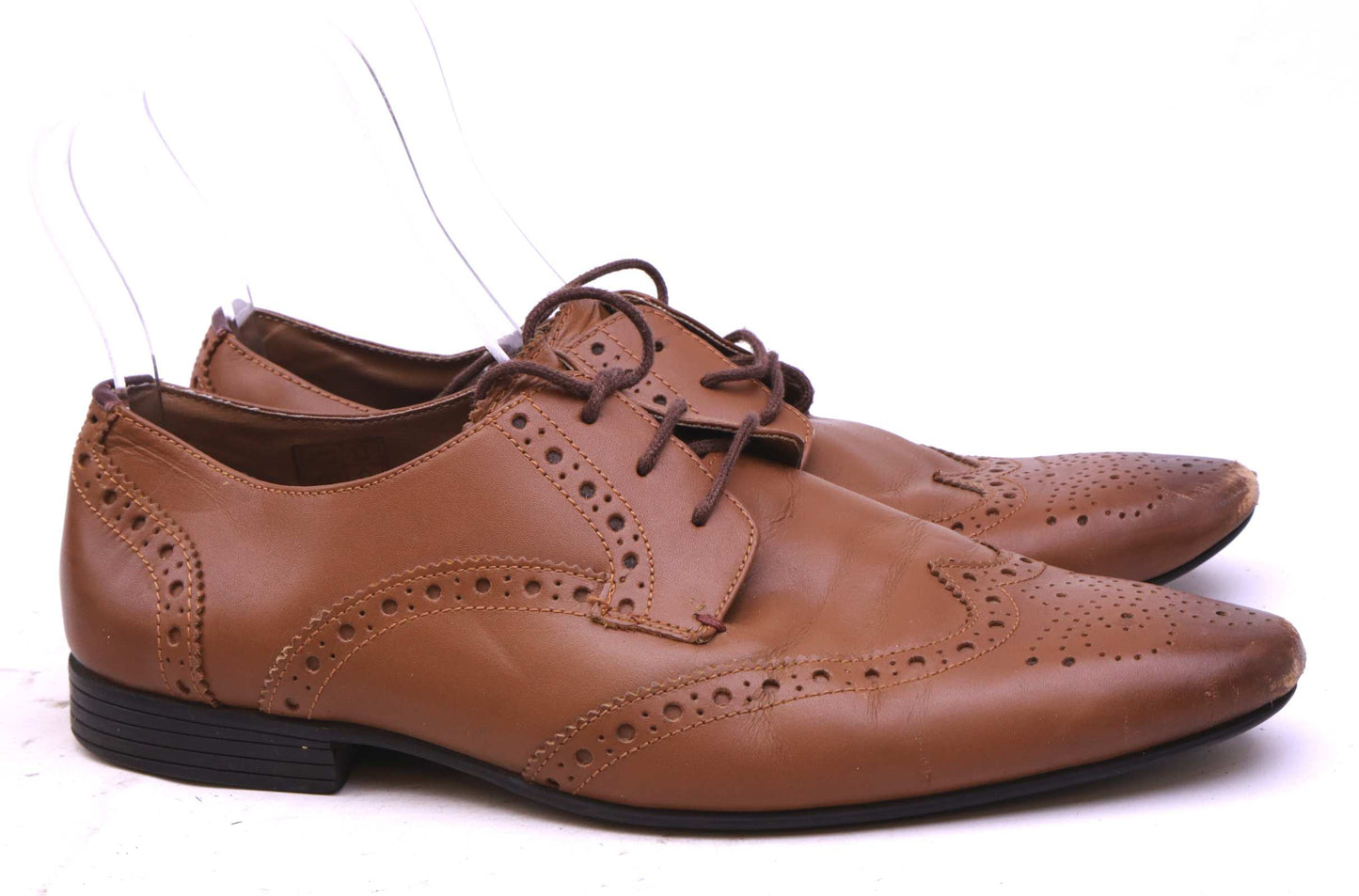 Kurt Geiger Mens EU Size 42 Brown Brogues Leather Formal Shoes