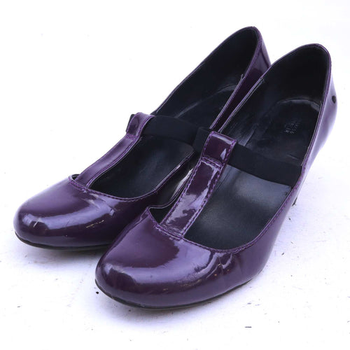 Marks & Spencer Womens UK Size 5.5 Purple Leather Shoes