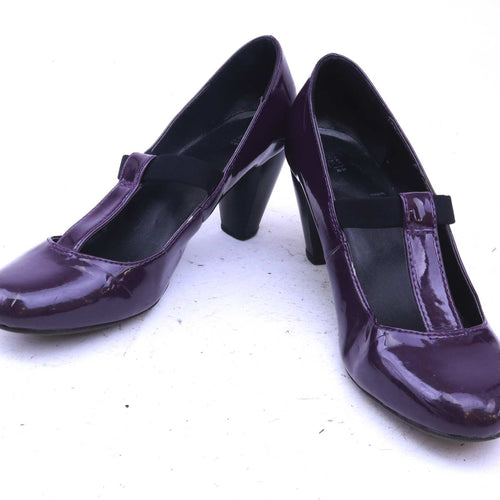 Marks & Spencer Womens UK Size 5.5 Purple Leather Shoes