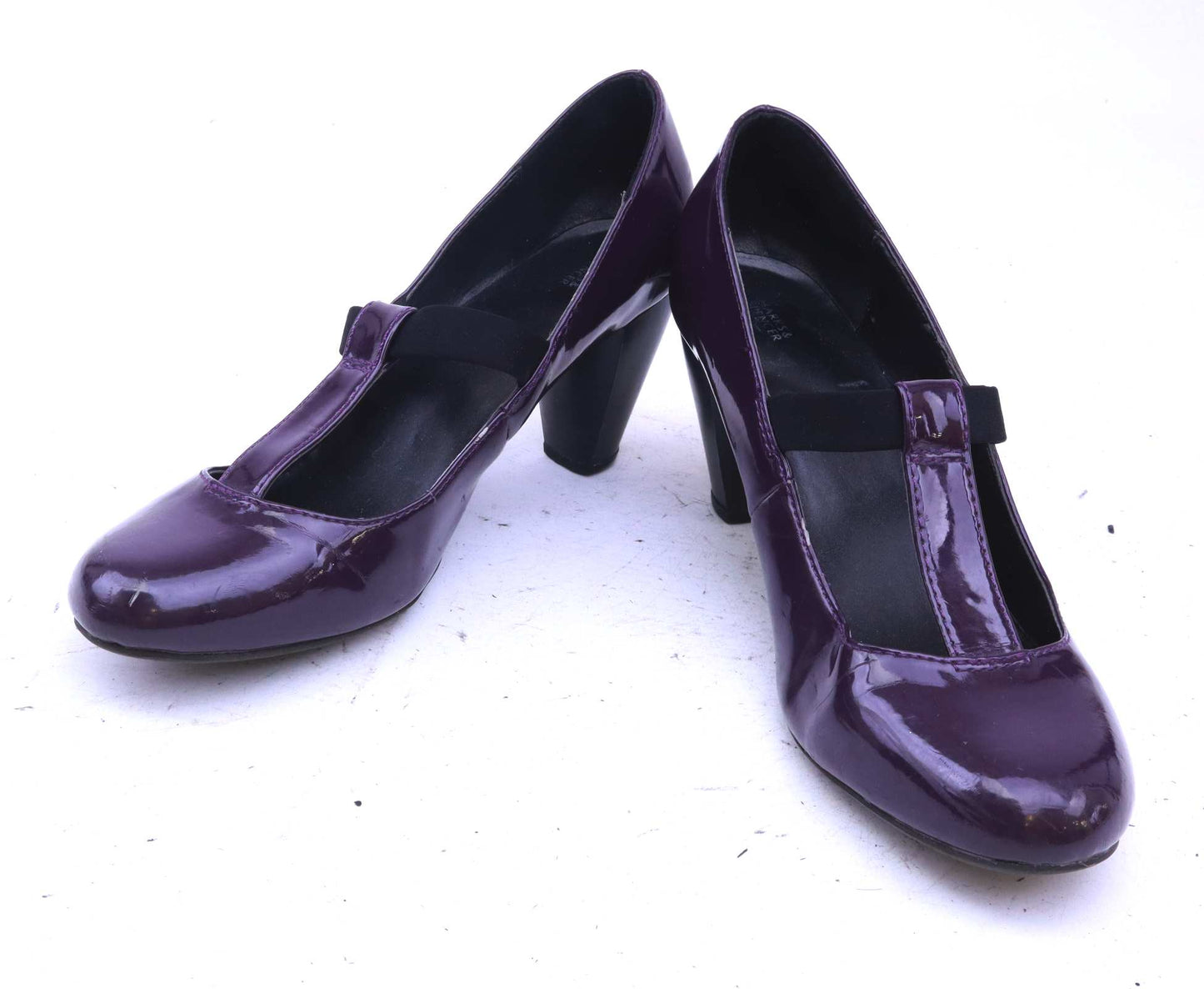 Marks & Spencer Womens UK Size 5.5 Purple Leather Shoes