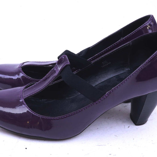 Marks & Spencer Womens UK Size 5.5 Purple Leather Shoes