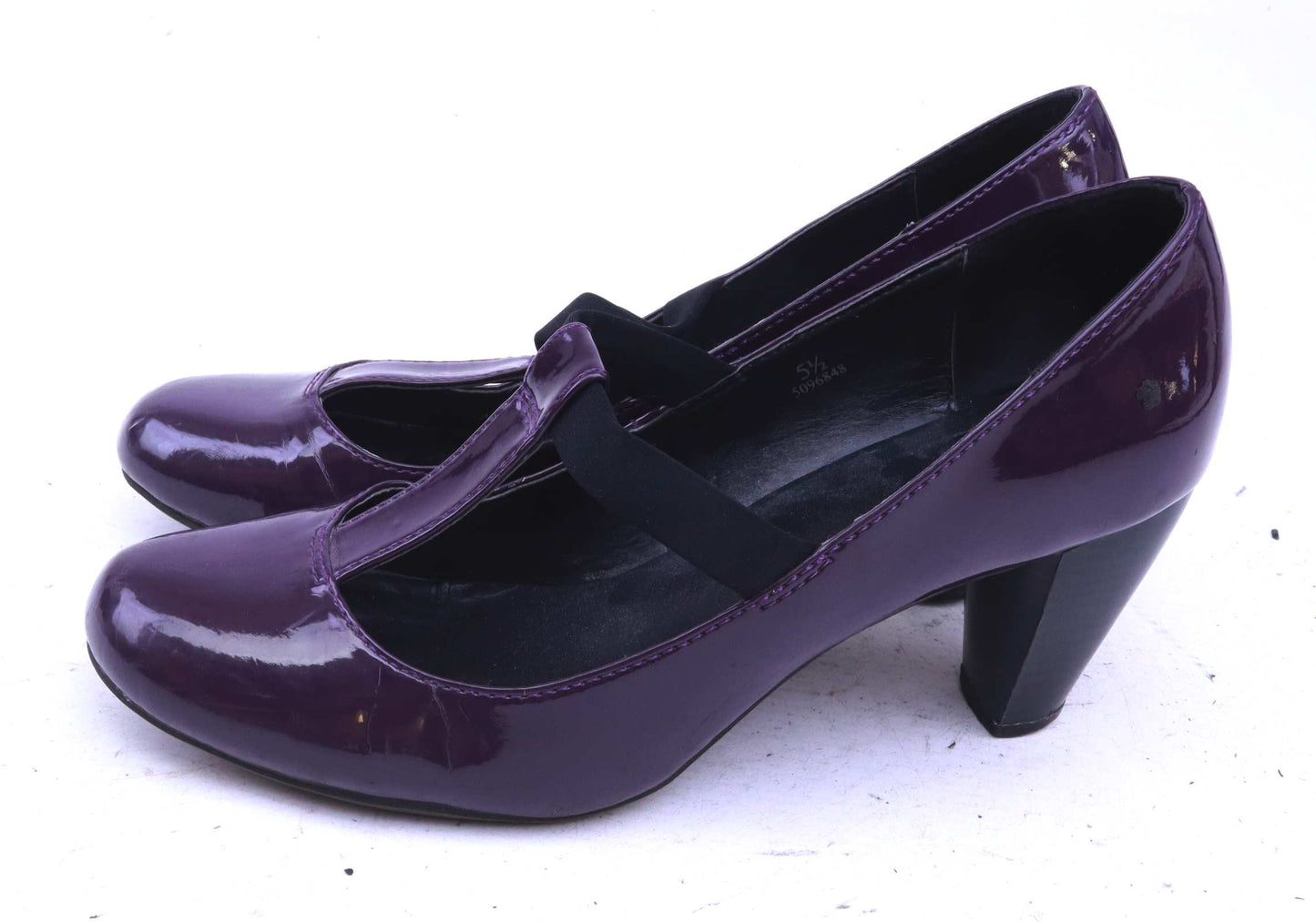 Marks & Spencer Womens UK Size 5.5 Purple Leather Shoes