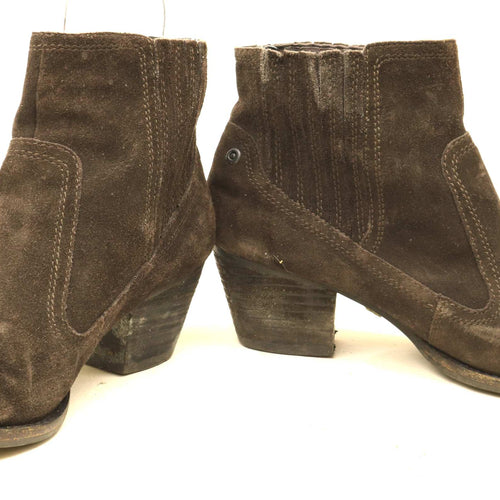 Marks & Spencer Womens UK Size 5.5 Brown Suede Ankle Boots