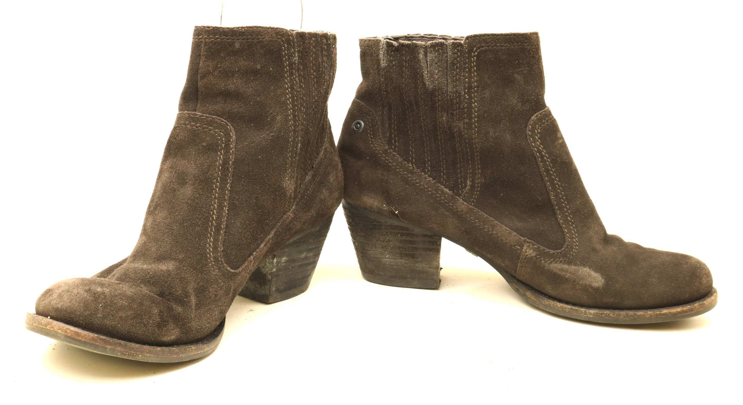Marks & Spencer Womens UK Size 5.5 Brown Suede Ankle Boots