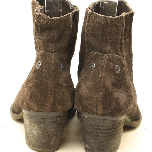 Marks & Spencer Womens UK Size 5.5 Brown Suede Ankle Boots