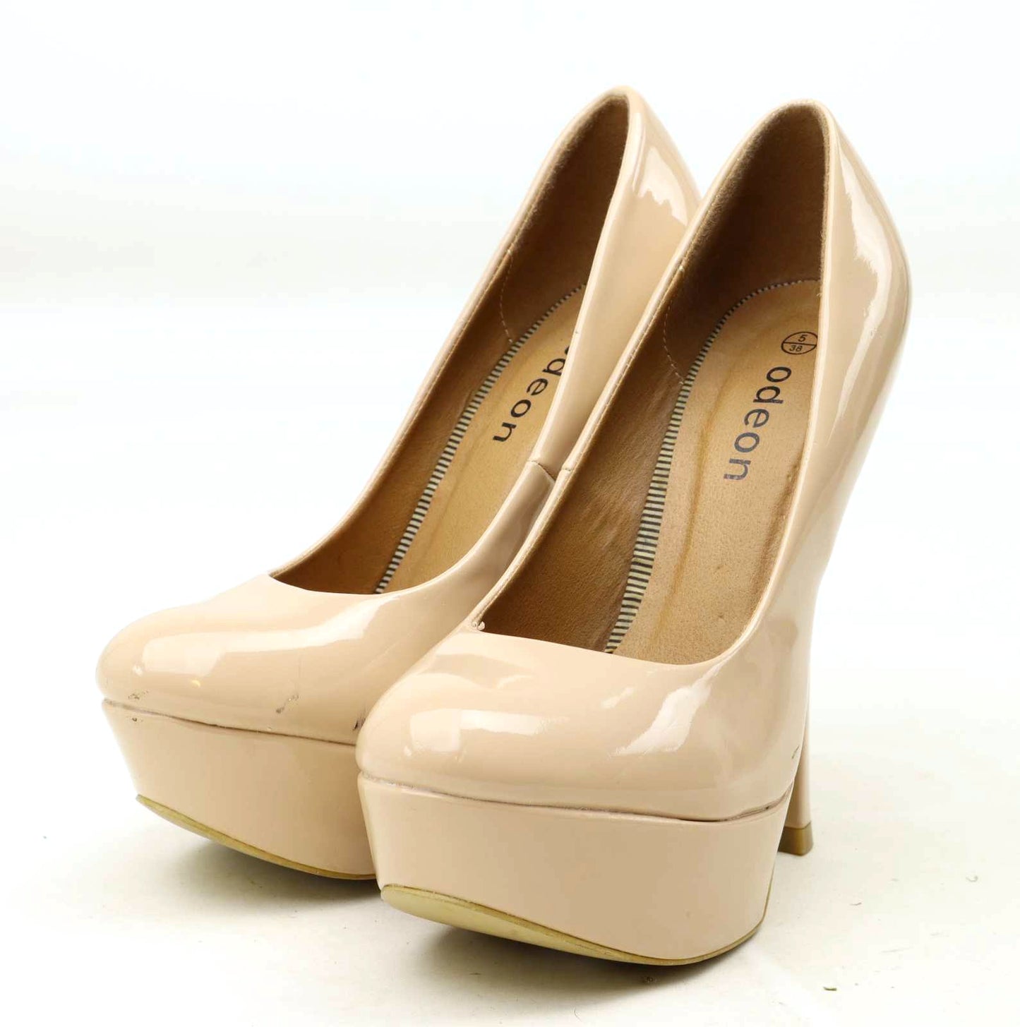 Odeon Womens UK Size 5 Peach Platform Shoes