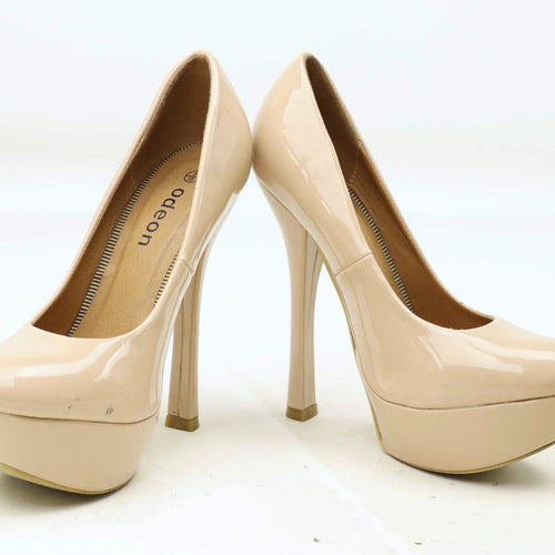 Odeon Womens UK Size 5 Peach Platform Shoes