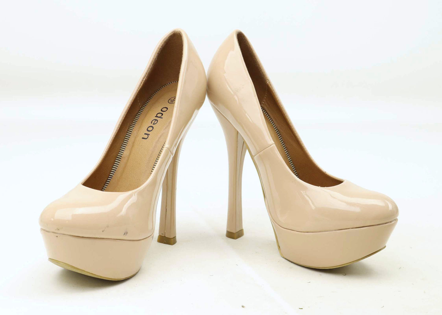 Odeon Womens UK Size 5 Peach Platform Shoes