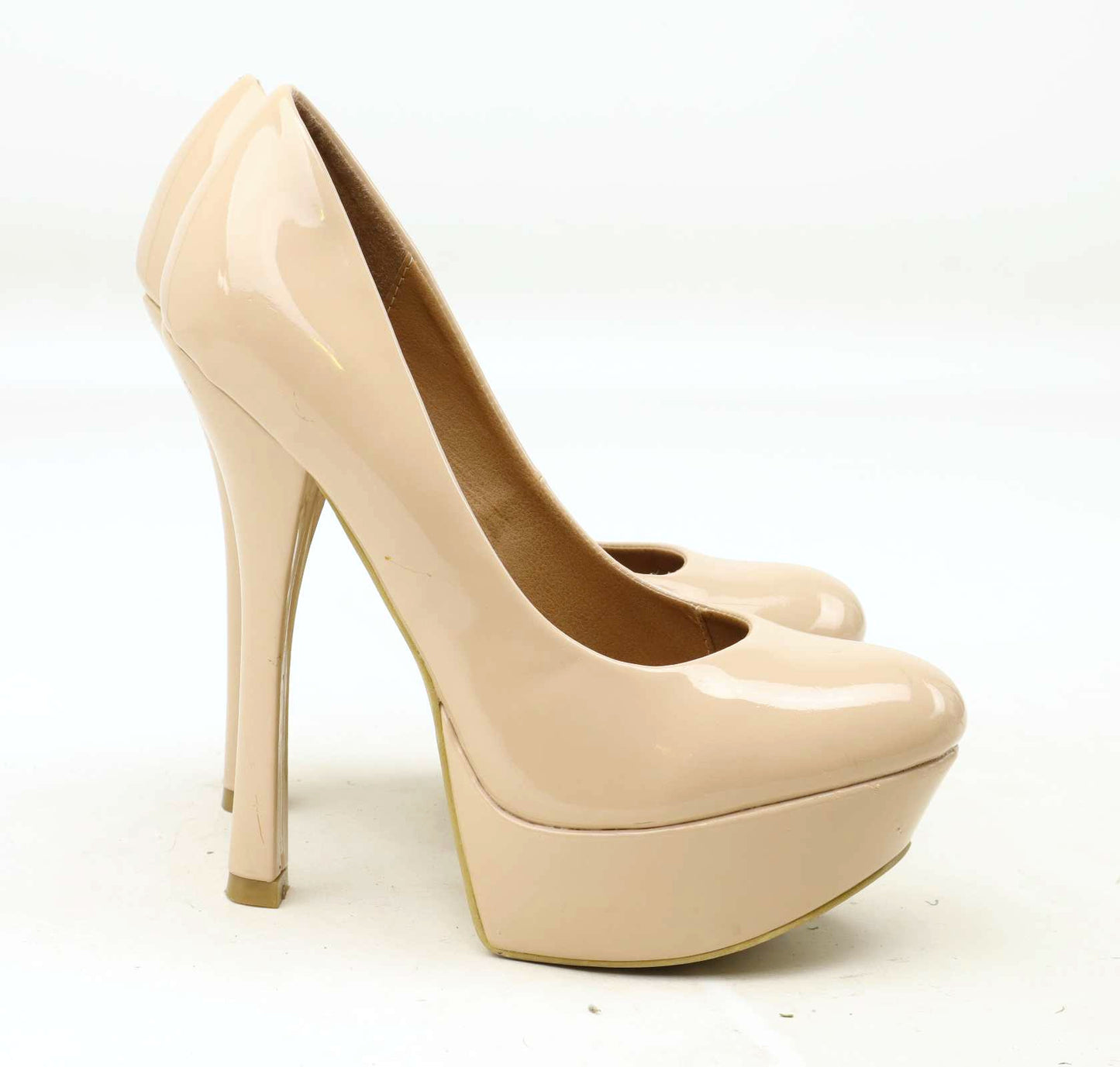 Odeon Womens UK Size 5 Peach Platform Shoes