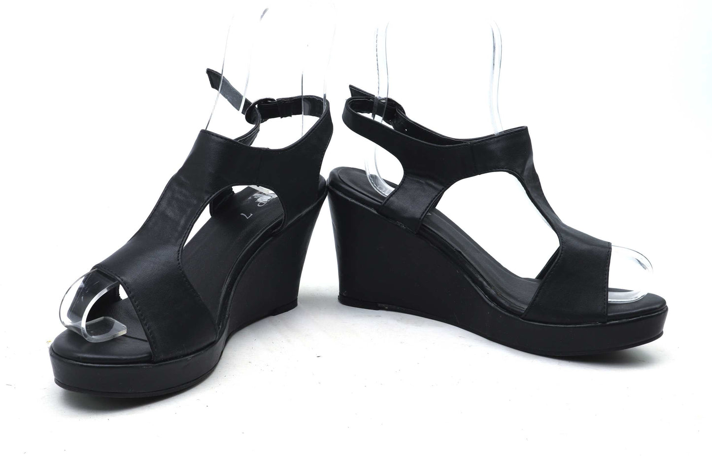 Deep Womens UK Size 7 Black Platform Shoes