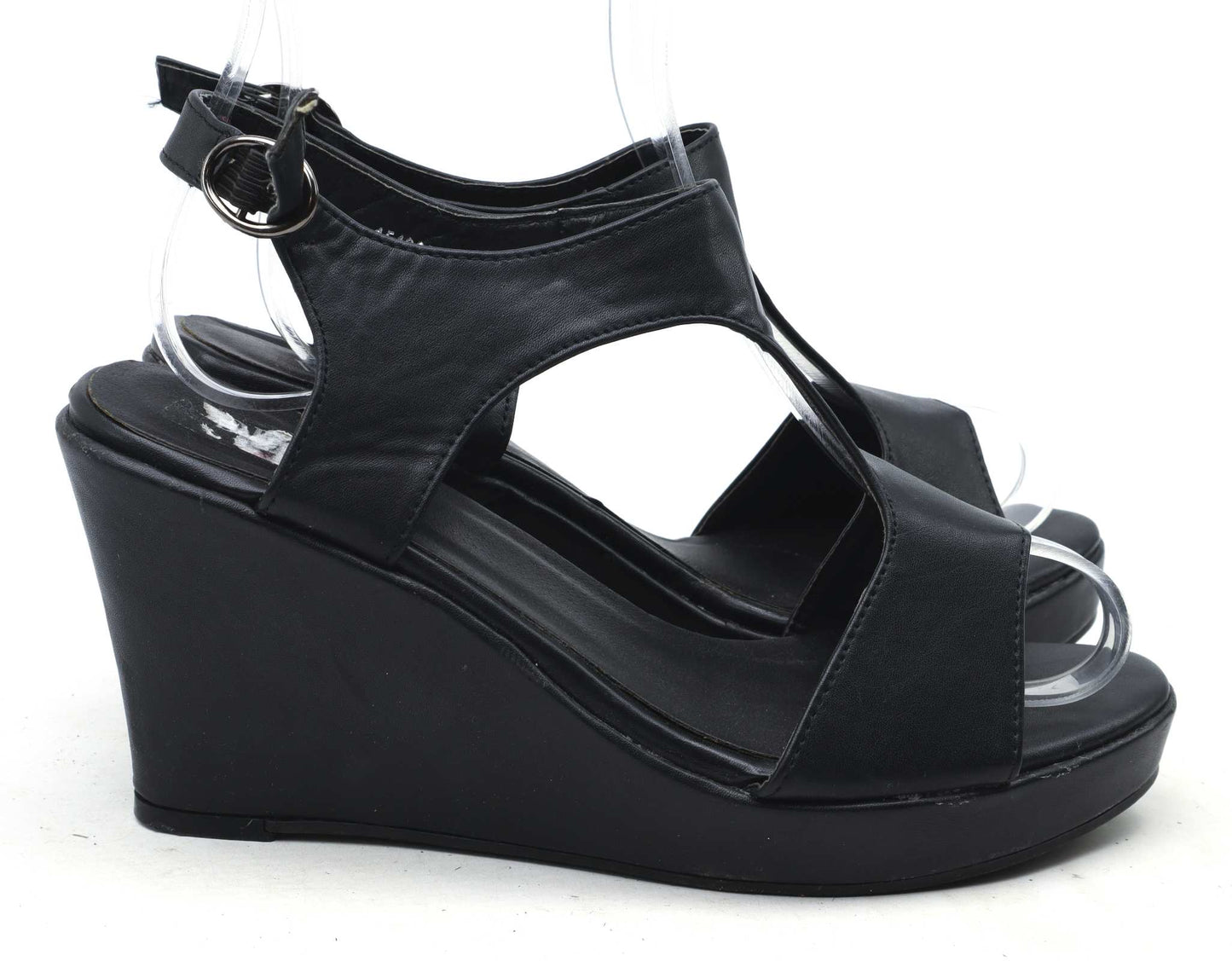 Deep Womens UK Size 7 Black Platform Shoes