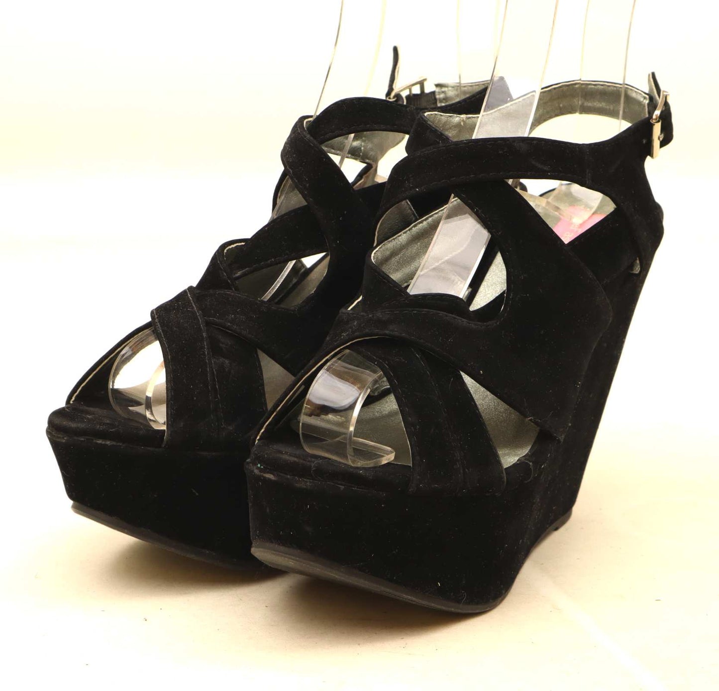 Shoe Fashionista Womens UK Size 6 Black Sandals