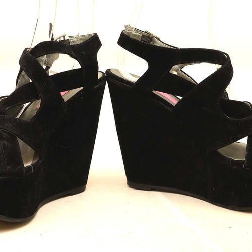Shoe Fashionista Womens UK Size 6 Black Sandals
