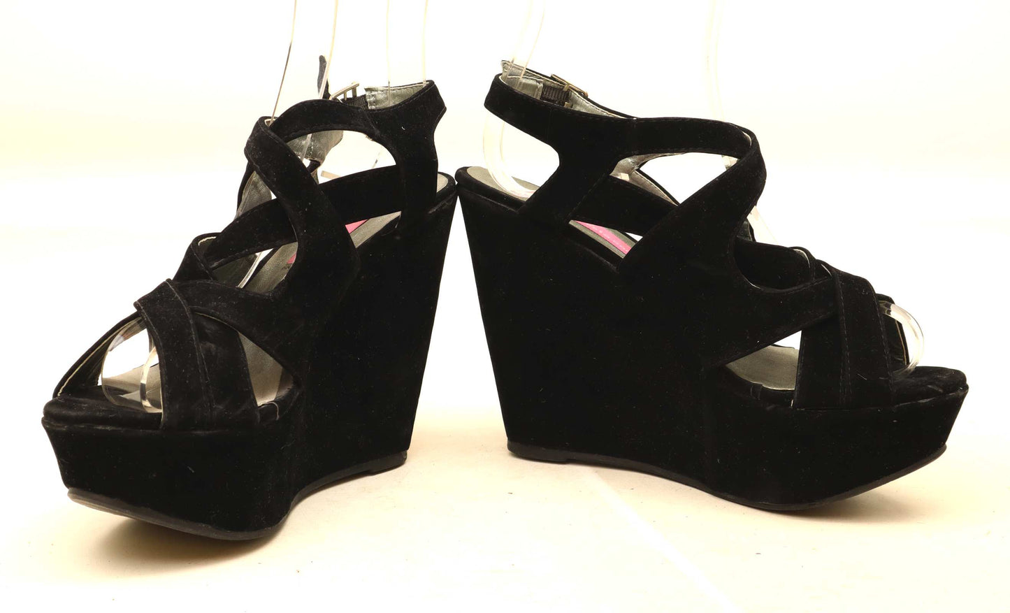 Shoe Fashionista Womens UK Size 6 Black Sandals