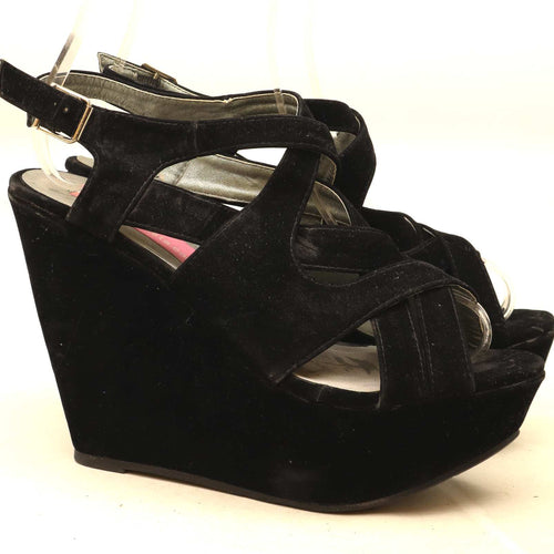 Shoe Fashionista Womens UK Size 6 Black Sandals