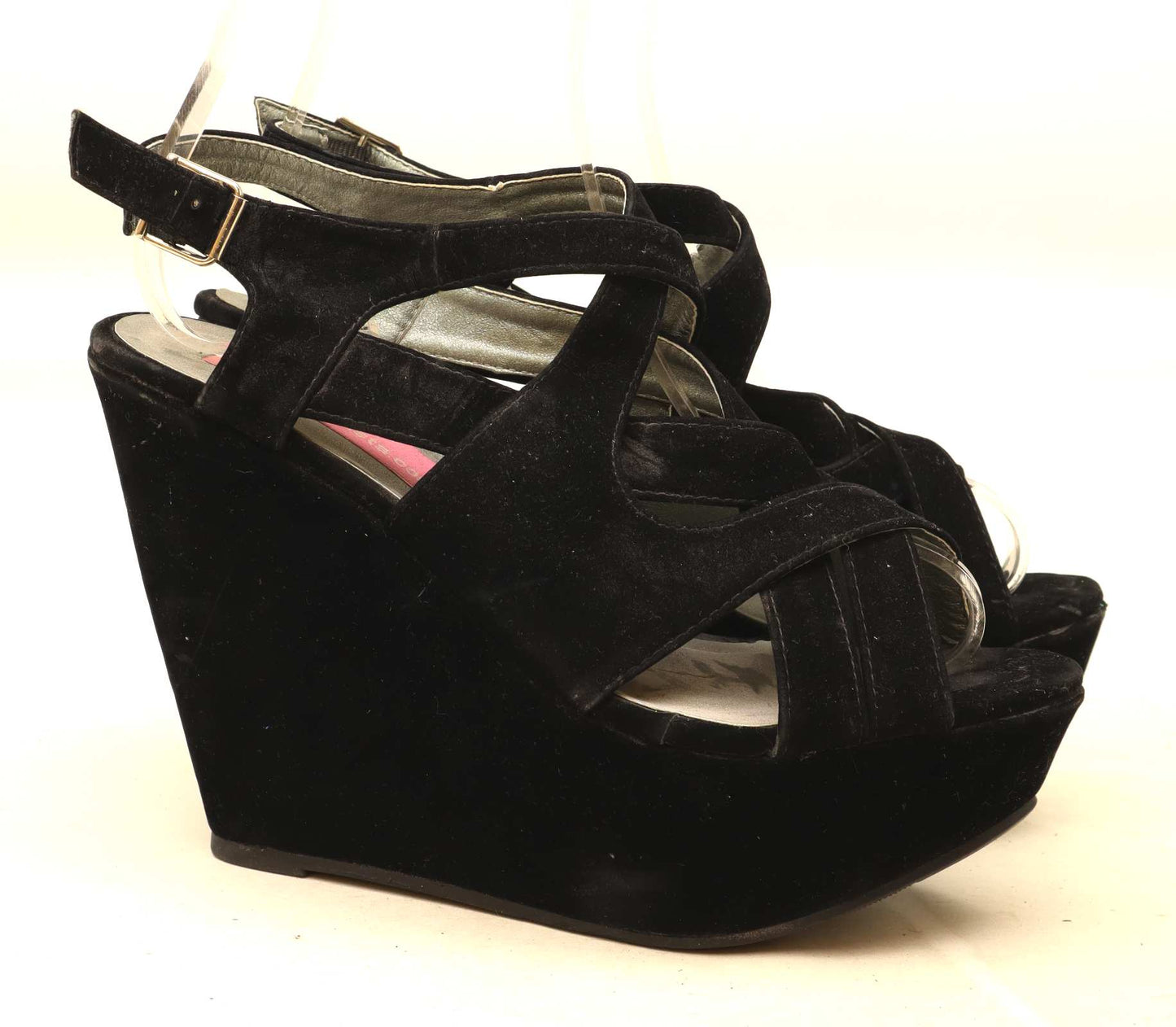 Shoe Fashionista Womens UK Size 6 Black Sandals