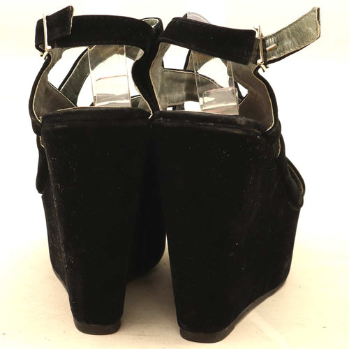 Shoe Fashionista Womens UK Size 6 Black Sandals