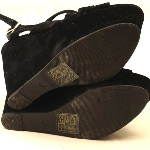 Shoe Fashionista Womens UK Size 6 Black Sandals