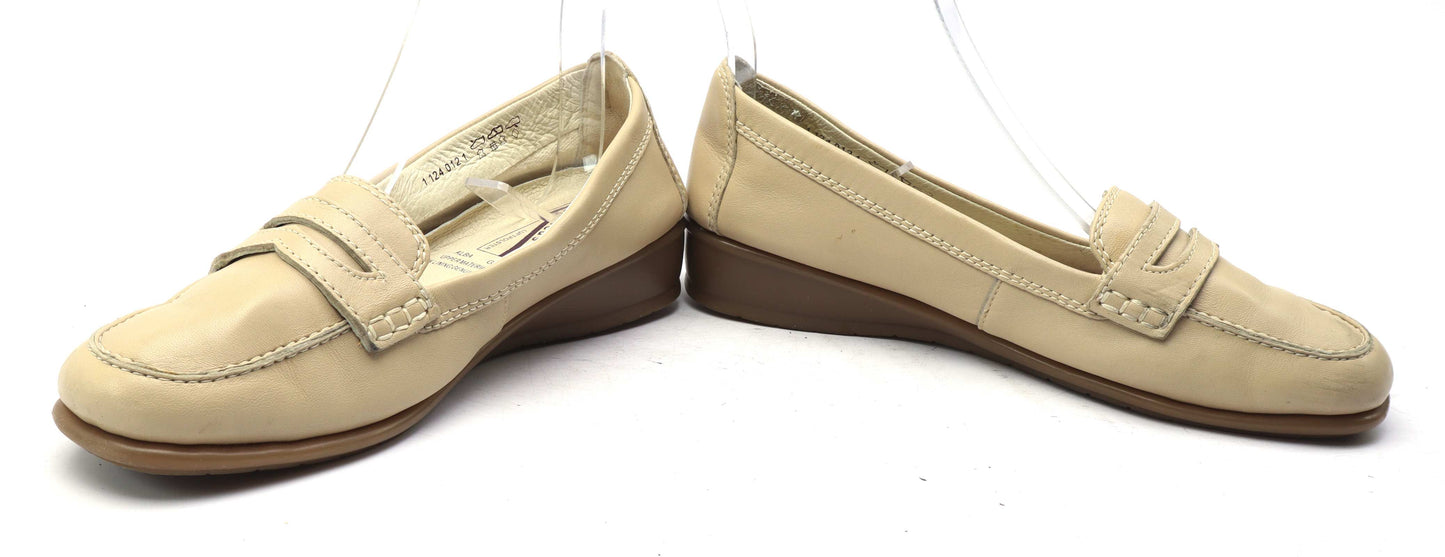 Medicus Womens UK Size 5.5 Beige Leather Shoes