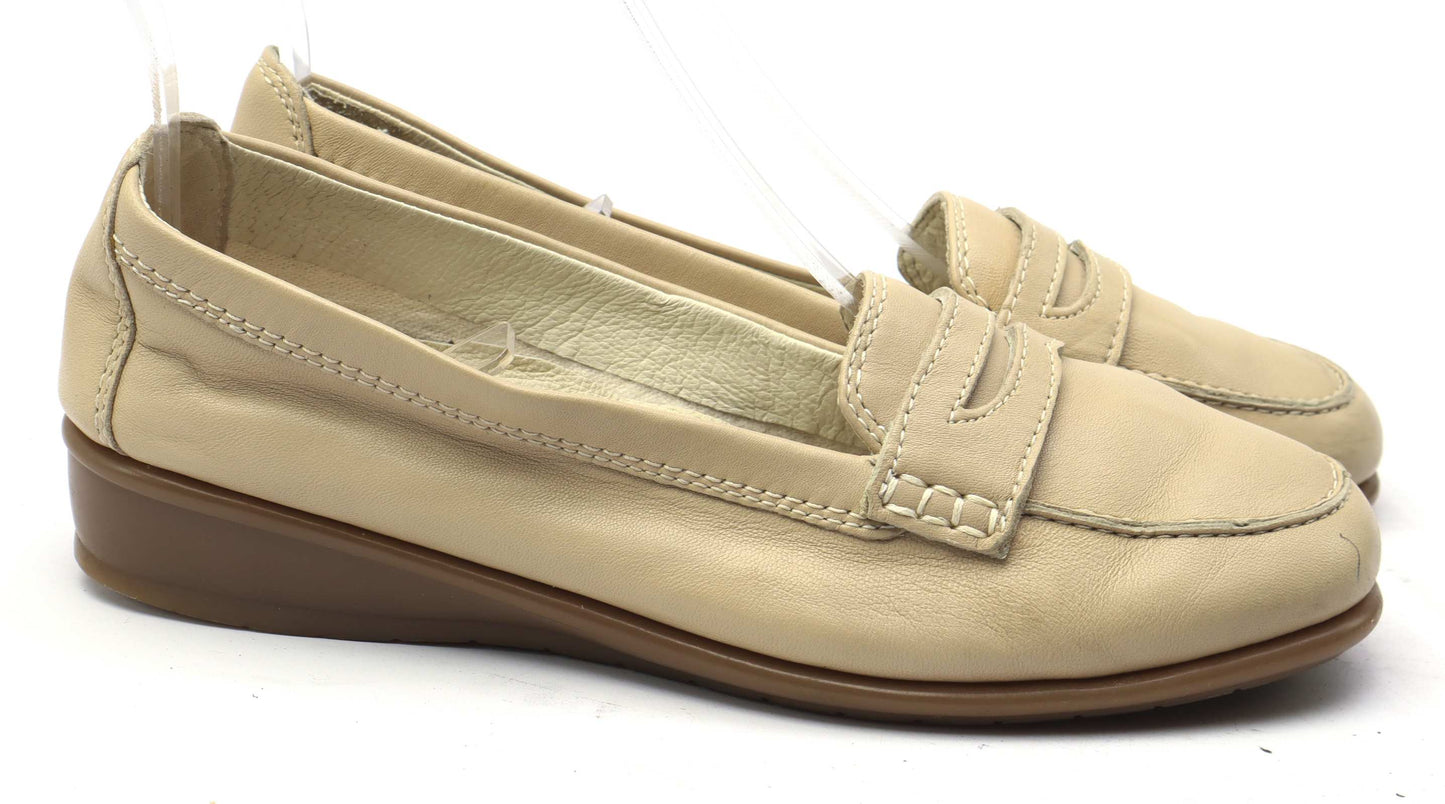 Medicus Womens UK Size 5.5 Beige Leather Shoes
