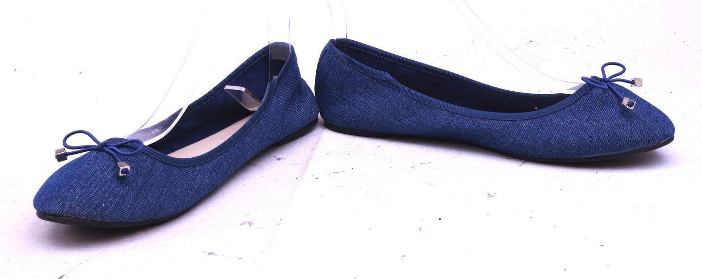 Primark Womens UK Size 7 Blue Dolly Shoes