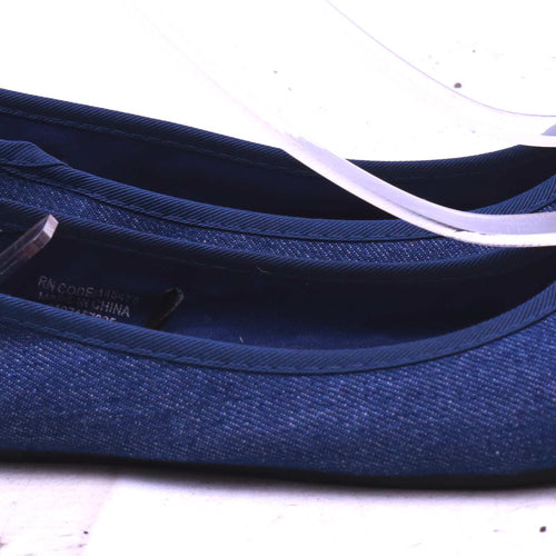 Primark Womens UK Size 7 Blue Dolly Shoes