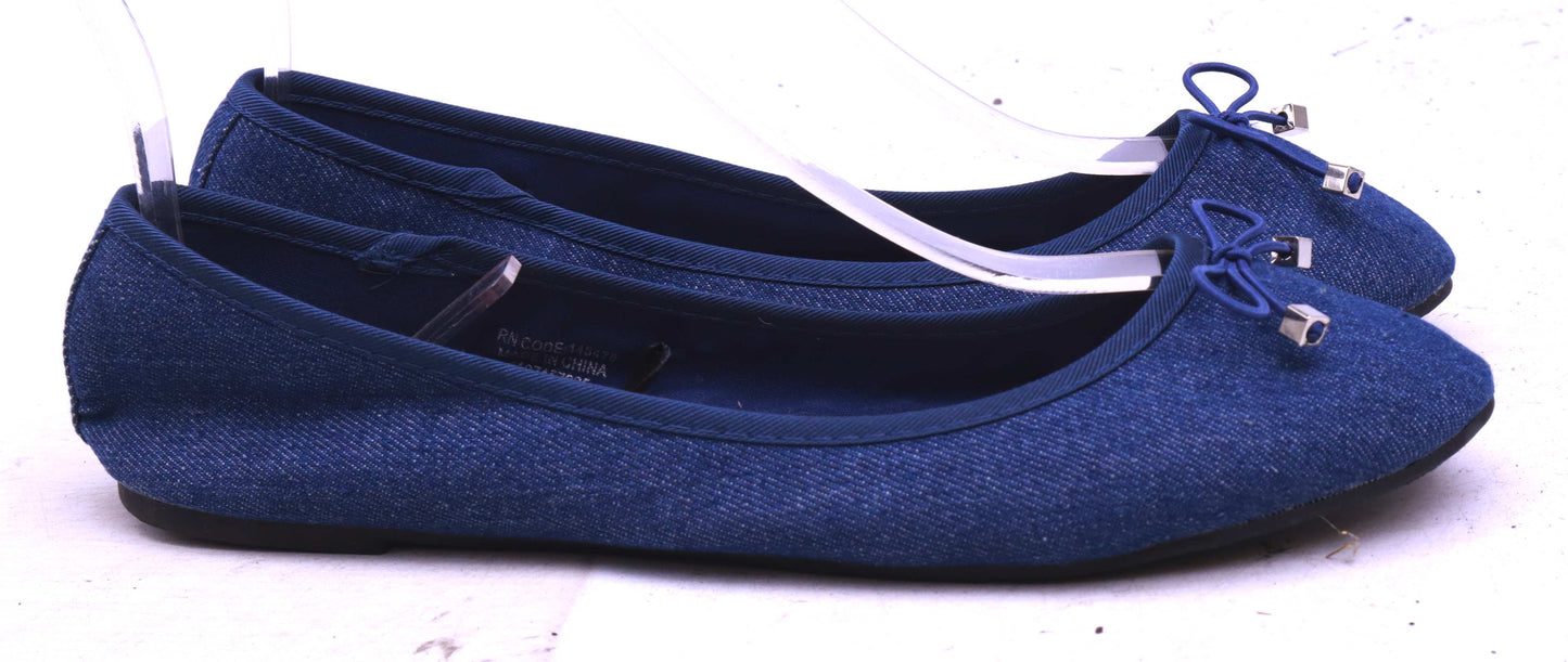 Primark Womens UK Size 7 Blue Dolly Shoes