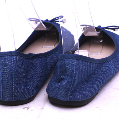 Primark Womens UK Size 7 Blue Dolly Shoes