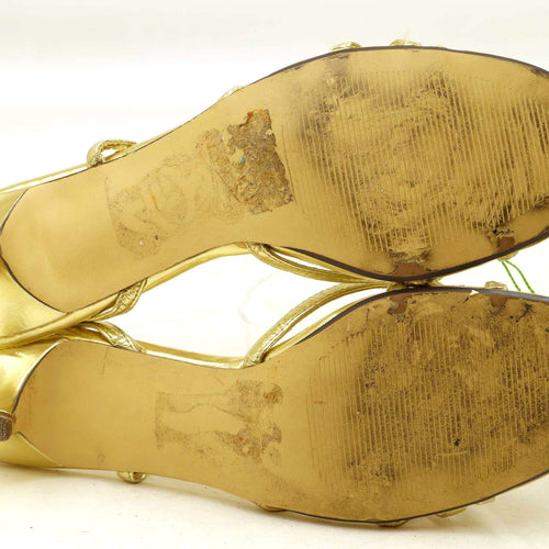 Marks & Spencer Womens UK Size 5.5 Gold Sandals
