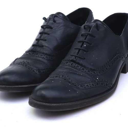 Fabio Lenzi Womens EU Size 40 Black Leather Brogues